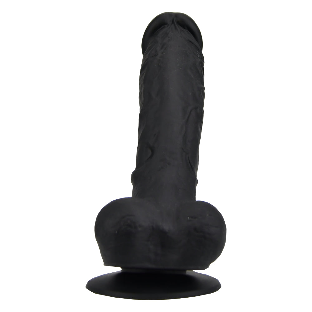 Loving Joy 9 Inch Realistic Silicone Dildo with Suction Cup and Balls Black Loving Joy