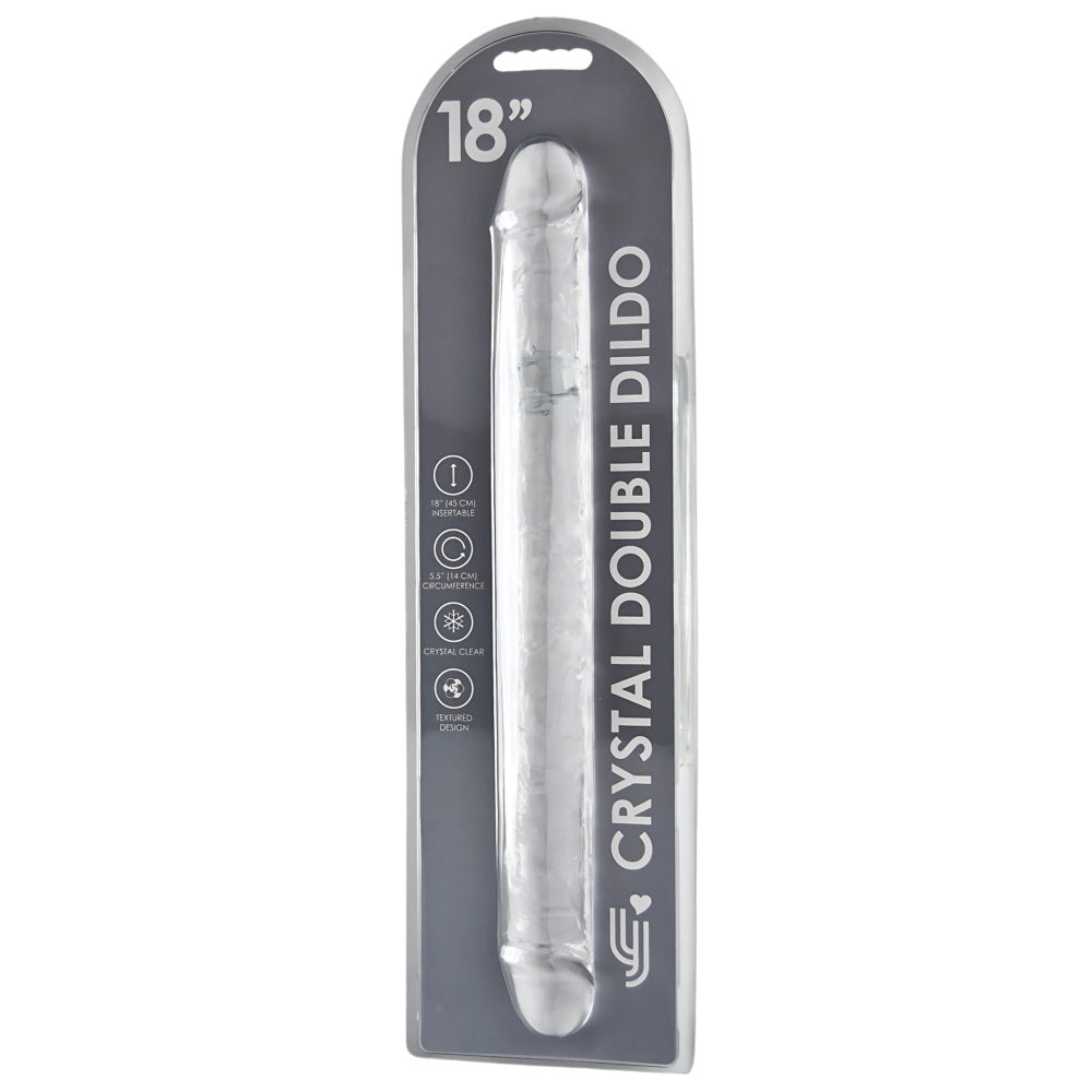 Loving Joy 18 Inch Double Ended Dildo Clear Loving Joy