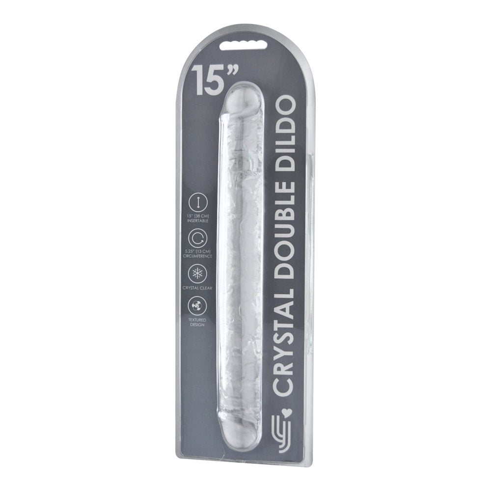 Loving Joy 15 Inch Double Ended Dildo Clear Loving Joy