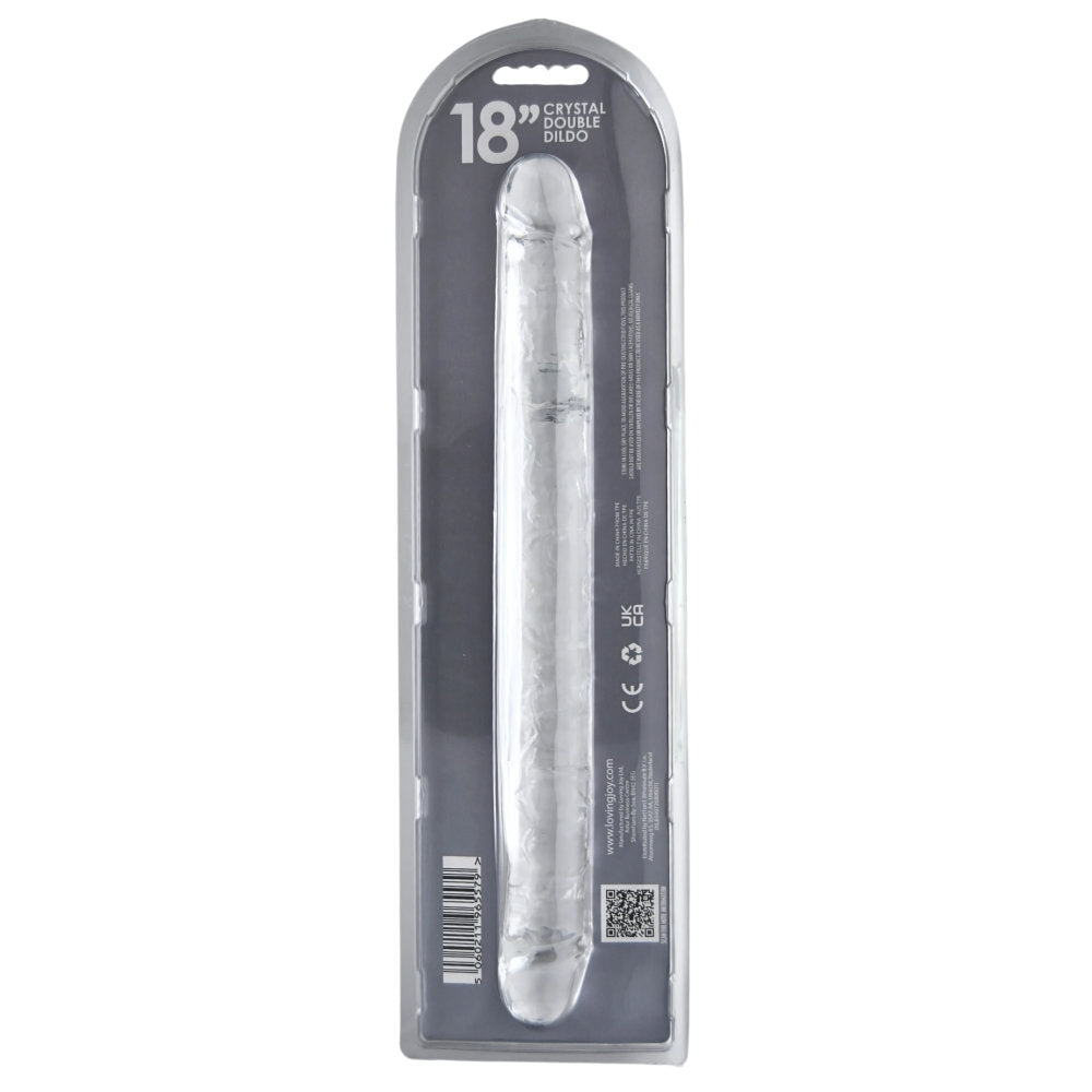 Loving Joy 18 Inch Double Ended Dildo Clear Loving Joy