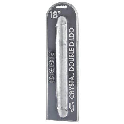 Loving Joy 18 Inch Double Ended Dildo Clear Loving Joy