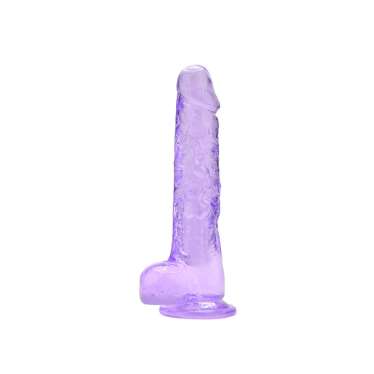 Loving Joy 8 Inch Dildo with Balls Purple Loving Joy